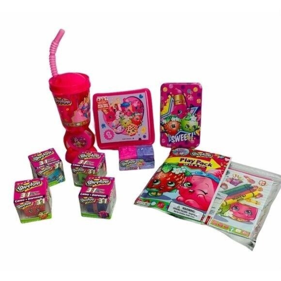 Shopkins Toys Shopkins Lot Candy Dispensers Tumbler Cup Boxes Play